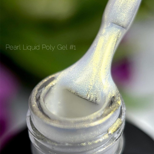Crooz PEARL Liquid Polygel №01 - рідкий полігель, перлинний із золотим відливом, 15 мл