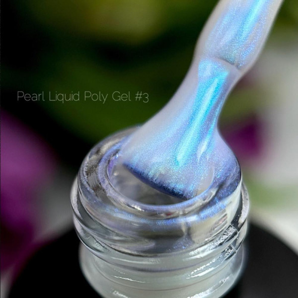 Crooz PEARL Liquid Polygel №034 - рідкий полігель, перлинний із блакитним відливом,15 мл