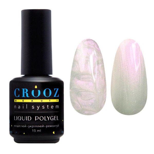 Crooz PEARL Liquid Polygel №04 - рідкий полігель, перлинний із рожевим відливом, 15 мл