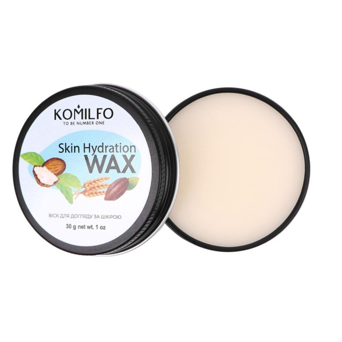 Komilfo Skin Hydration Wax  -  увлажняющий воск для ухода за кутикулой и кожей рук, 30 г