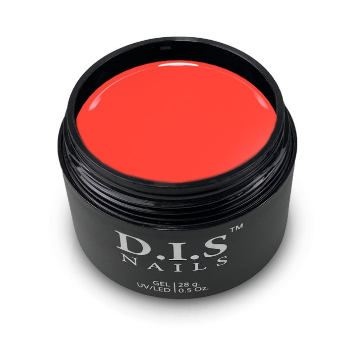 DIS Liquid Neon Gel №01 - рідкий моделювальний гель, яскравий неоновий оранжевий, 28 г