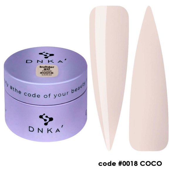 DNKa Builder Gel №18 Coco - гель конструювальний, молочно-персиковий, 30 мл