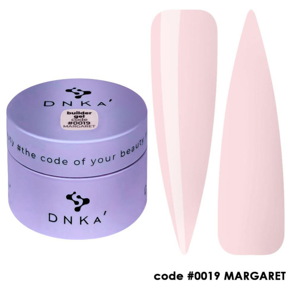DNKa Builder Gel №19 Margaret - гель конструювальний, молочно-рожевий, 30 мл
