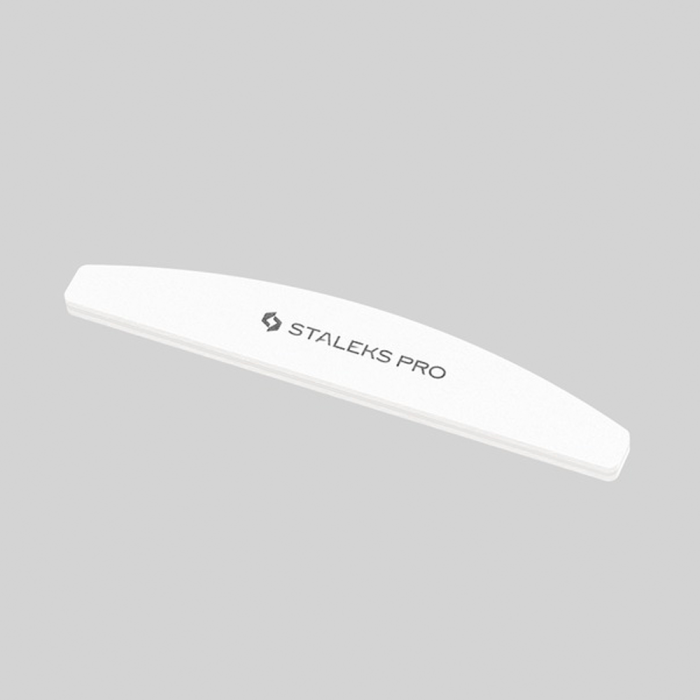Баф для нігтів Staleks Expert 41 100/180 білий, півколо