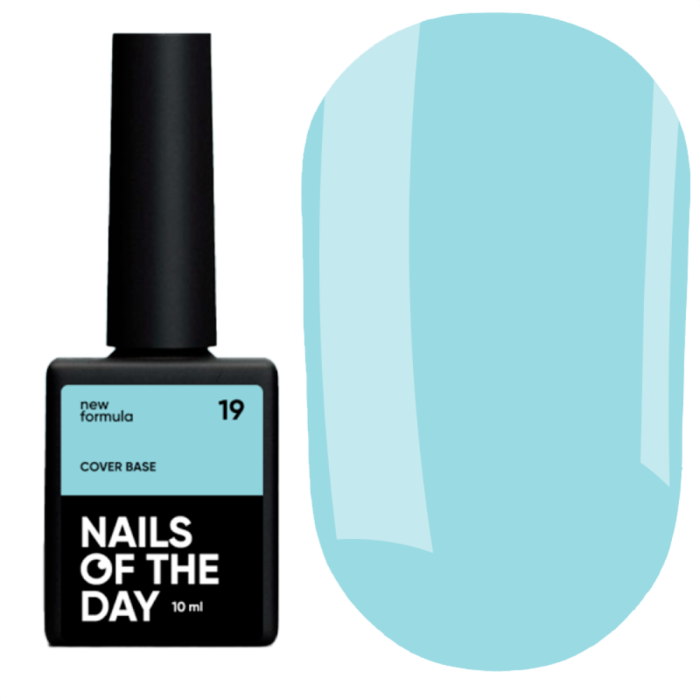База камуфлирующая NAILSOFTHEDAY Base Cover NEW Formula №19, мятная, 10 мл