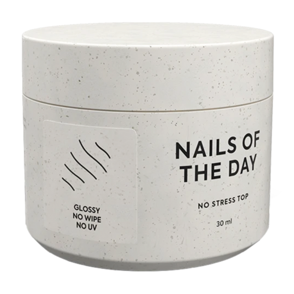 NAILSOFTHEDAY Top No Stress No Wipe - глянцевый топ без липкого слоя без УФ-фильтров, 30 мл