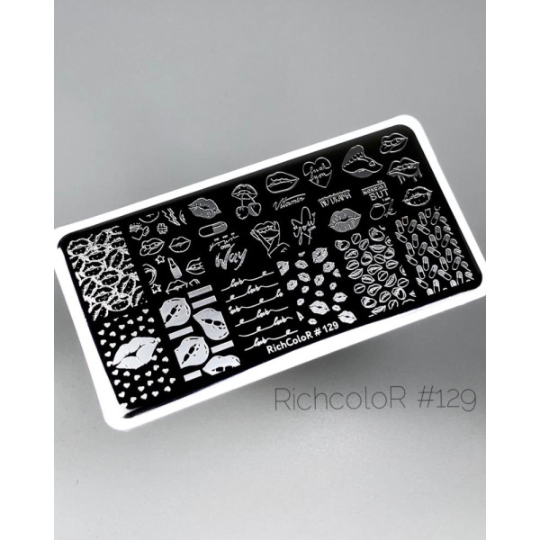 Пластина для стемпинга RichColor - 129, любовь