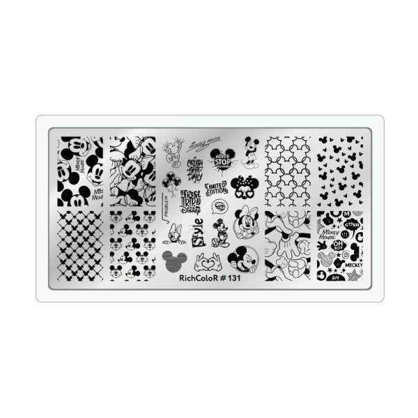 Пластина для стемпинга RichColor - 131, Микки Маус