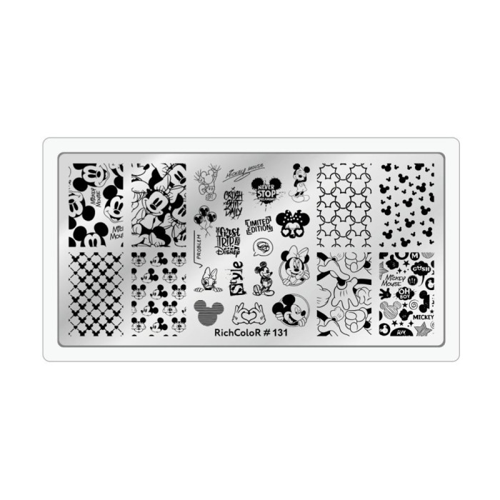 Пластина для стемпинга RichColor - 131, Микки Маус