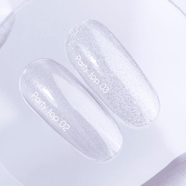 NAILSOFTHEDAY Party Top №02 - прозрачный топ с мелким шиммером, без липкого слоя, 10 мл