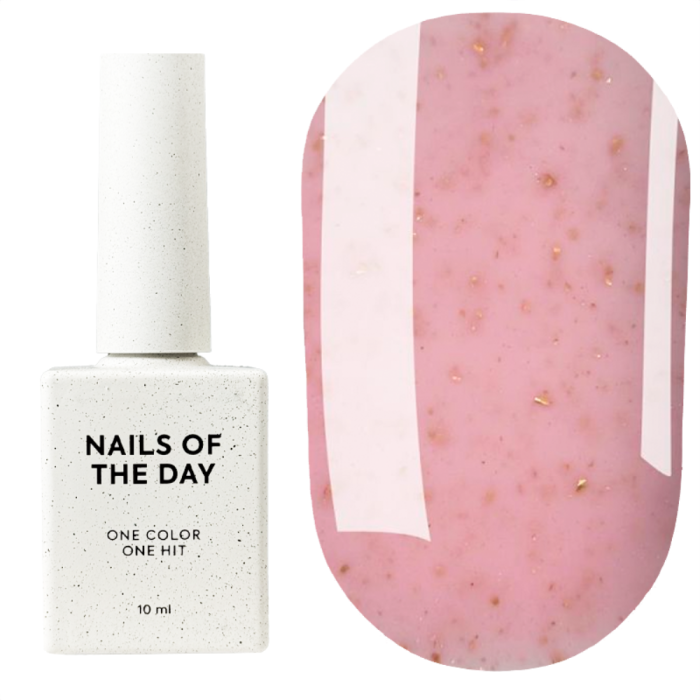 Гель-лак, в один шар NAILSOFTHEDAY Let's Special №180 Whistledown, рожевий з поталлю, 10 мл