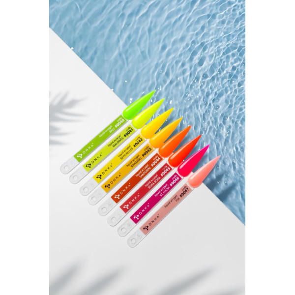 DNKa Liquid Acrylgel №0044 Santorini - жидкий акрил-гель, яркий оранжевый неон, 12 мл
