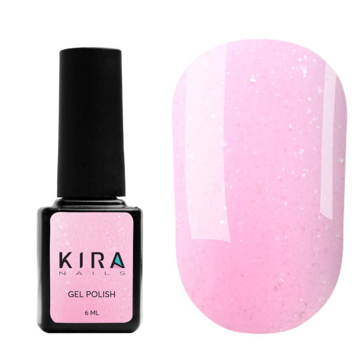 Гель-лак Kira Nails Soft Glow №002, ніжний рожевий із шимером, 6 мл