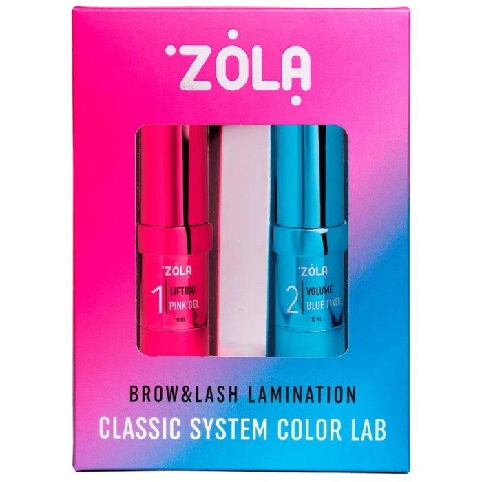 Набір для ламінування ZOLA Brow&Lash Lamination Classic System Color Lab, 2 склади по 10 мл