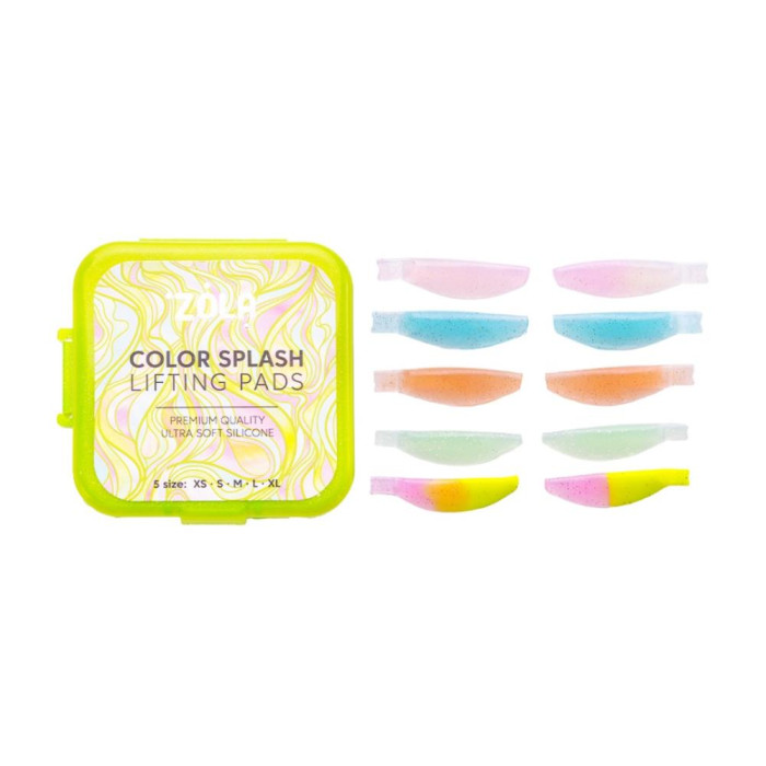 Валики для ламінування вій ZOLA Color Splash, набір — 5 пар (XS, S, M, L, XL)