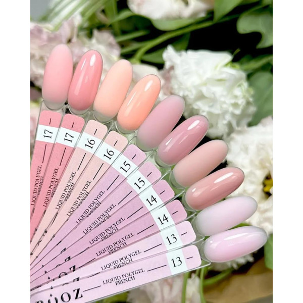 Crooz Liquid Polygel French №16 - жидкий полигель, персиковый, 15 мл