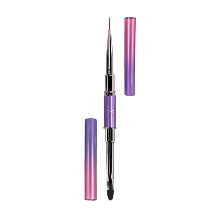 Пензель двосторонній DNKa Liner Gel Brush #0006 - лайнер 11 мм, овал 8,5 мм