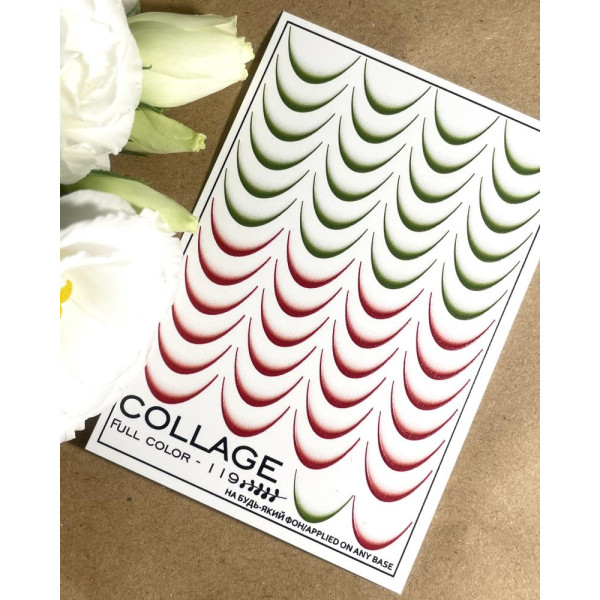Слайдер-дизайн Collage Full Color-119, для френча з омбре ефектом
