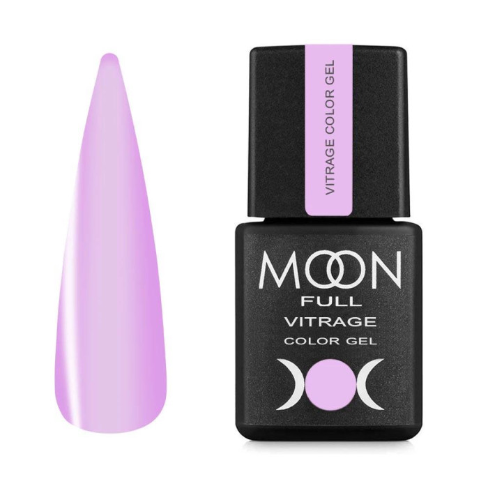 Гель-лак вітражний Moon Full Vitrage Collor Gel №02, лаванда, 8 мл