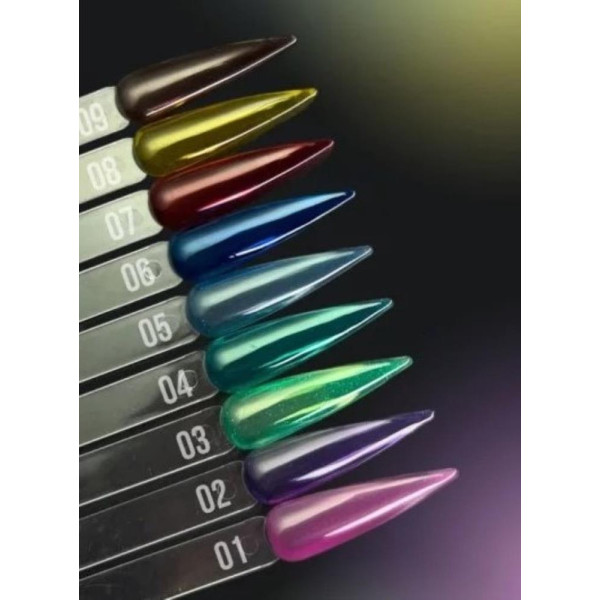 Гель-лак вітражний Moon Full Vitrage Collor Gel №04, м'ята свіжа, мл