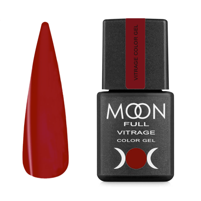 Гель-лак вітражний Moon Full Vitrage Collor Gel №07, гнила вишня, 8 мл