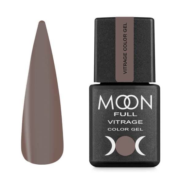 Гель-лак вітражний Moon Full Vitrage Collor Gel №09, шоколад, 8 мл
