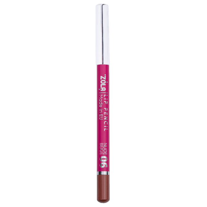 Карандаш для губ ZOLA Lip Pencil 06, Nude Beige (нюдовый беж)