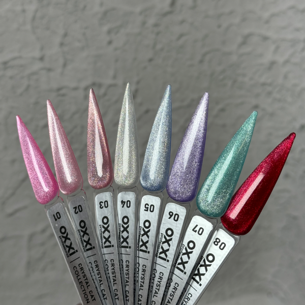 Гель-лак котяче око OXXI Professional Crystal Cat №004, срібна, 10 мл