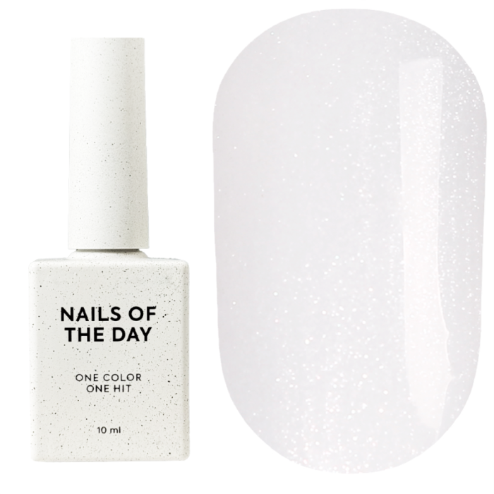 База камуфлююча NAILSOFTHEDAY Base Cover NEW Formula Milk № 04, молочна з шиммером, 10 мл