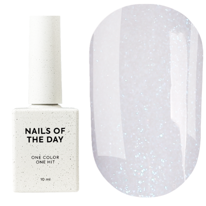 База камуфлююча NAILSOFTHEDAY Base Cover NEW Formula Milk № 06, молочна з шиммером, 10 мл