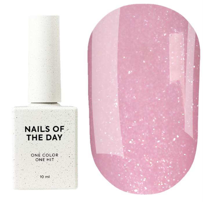 База камуфлирующая NAILSOFTHEDAY Base Cover NEW Formula №27, розовая с шиммером, 10 мл