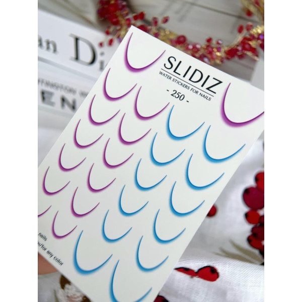 Слайдер-дизайн SLIDIZ №250, для френча с омбре эффектом