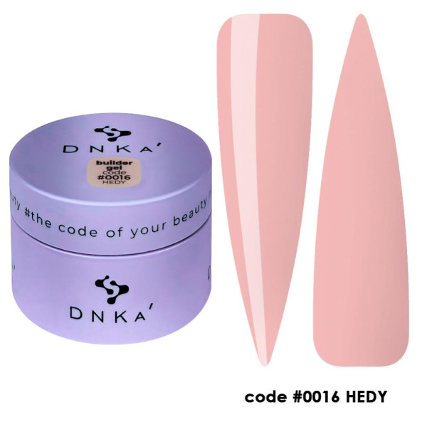 DNKa Builder Gel №16 Hedy - гель конструювальний, рожевий нюд, 30 мл
