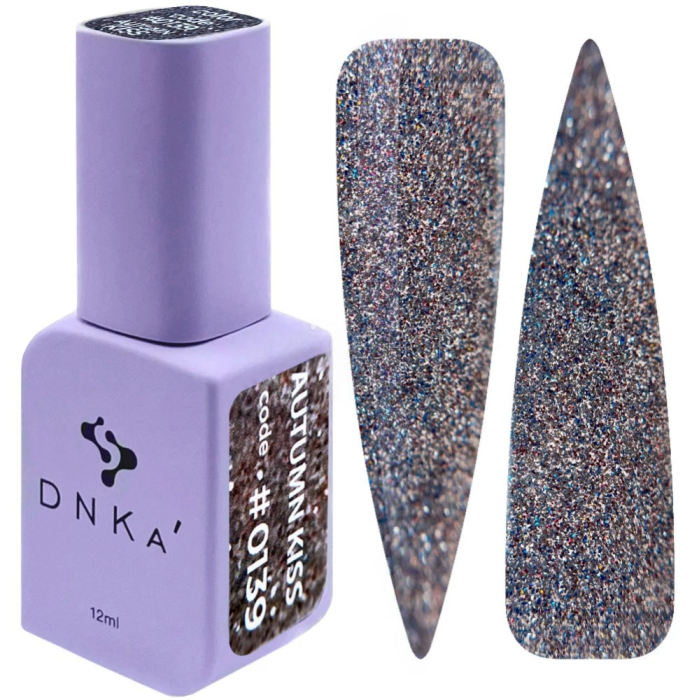 Гель-лак светоотражающий DNKa Gel Polish Autumn Kiss #0139, сиренивый, 12 мл