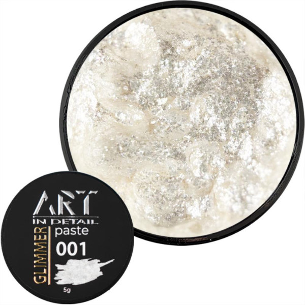 Паста для дизайну ART Glimmer Paste №001, перлинно біла, 5 мл