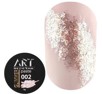 Паста для дизайну ART Glimmer Paste №002, персикова, 5 мл