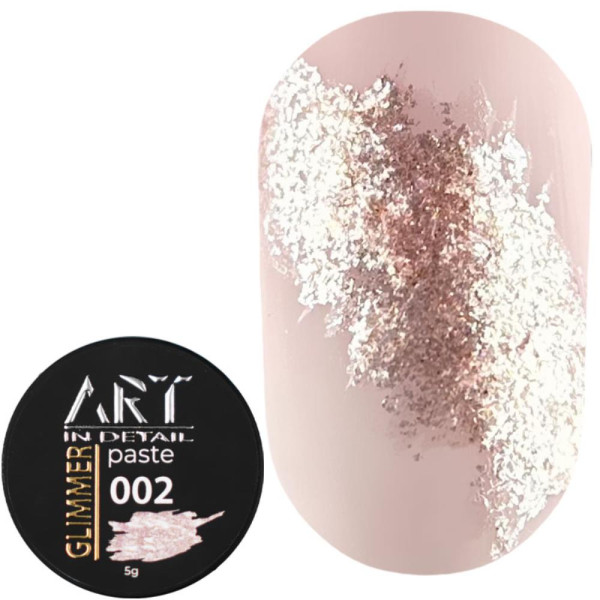 Паста для дизайну ART Glimmer Paste №002, персикова, 5 мл