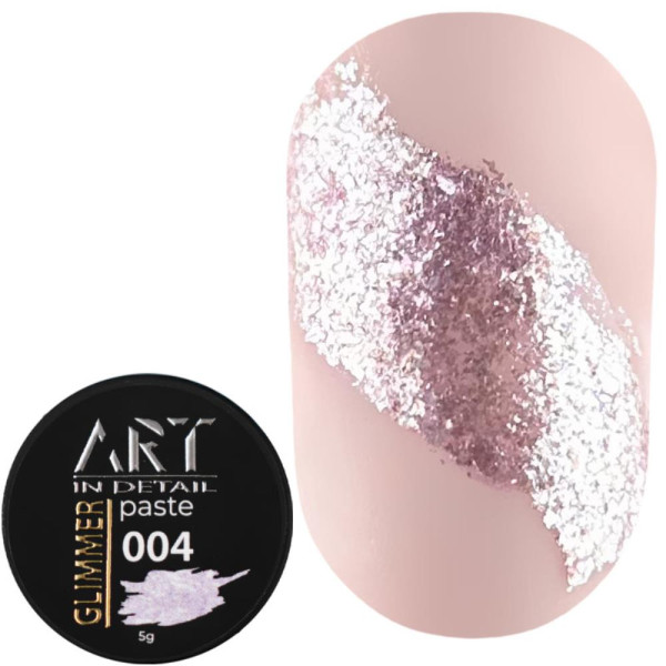 Паста для дизайну ART Glimmer Paste №004, перлинно бузковий, 5 мл