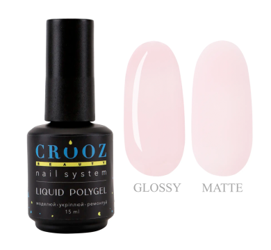 Crooz Liquid Polygel №14 - рідкий полігель, рожевий кварц, 15 мл