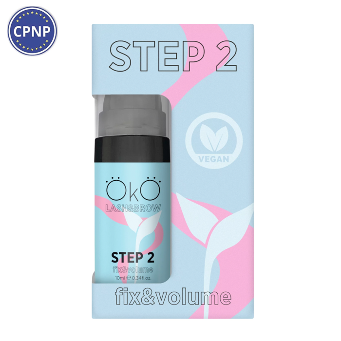 Состав для ламинирования ресниц и бровей Oko Step 2 Fix&Volume, 10 мл