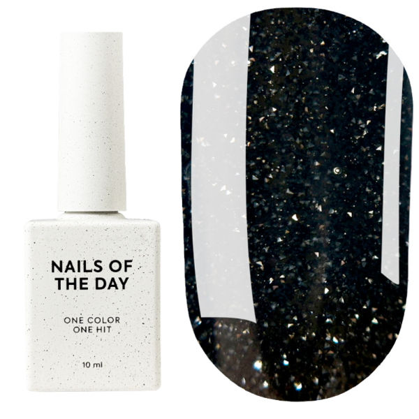 Гель-лак светоотражающий NAILSOFTHEDAY №034 Deniels, черный, 10 мл