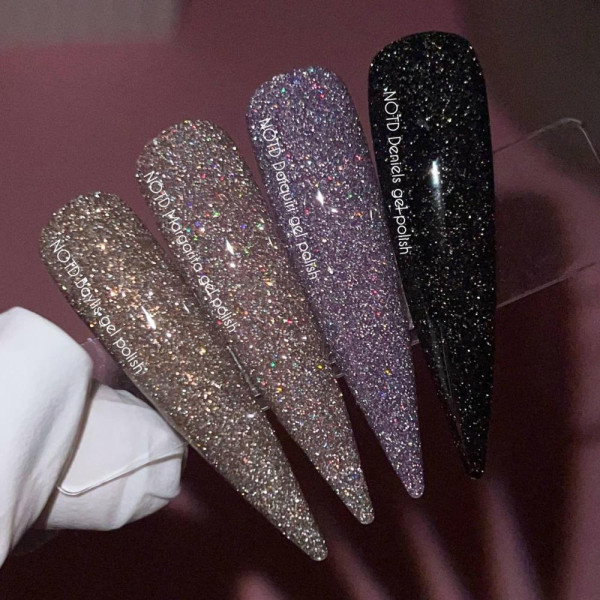 Гель-лак светоотражающий NAILSOFTHEDAY №034 Deniels, черный, 10 мл