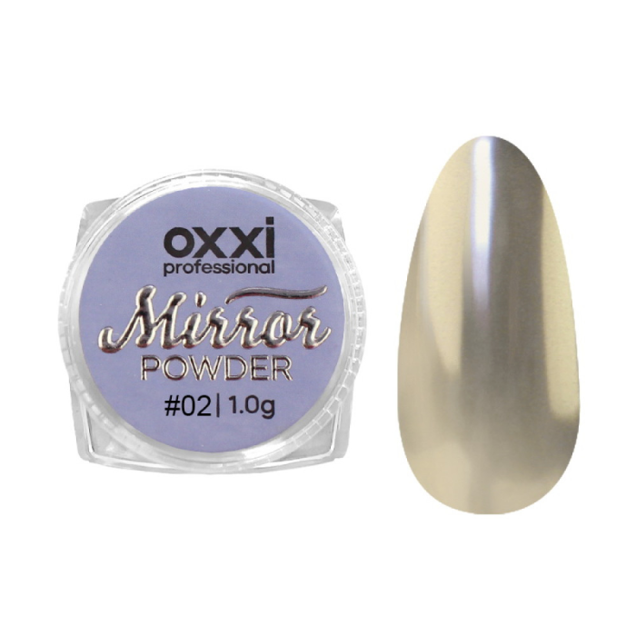 Втирка Oxxi Mirror Powder № 02, золотая, 1 г