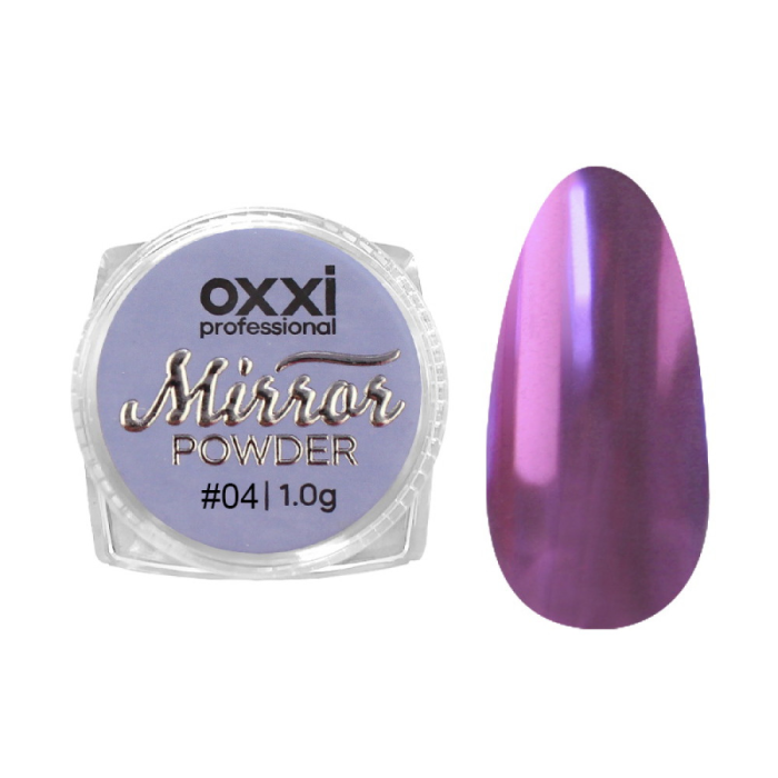 Втирка Oxxi Mirror Powder № 04, металлический фуксия, 1 г