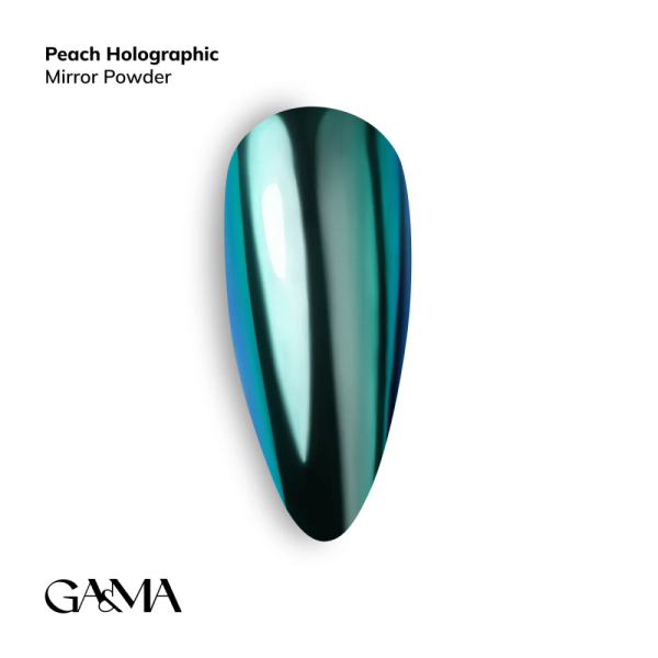 Втирка GA&MA Mirror Powder Peach Holographic - пич голографик, 0,3 г