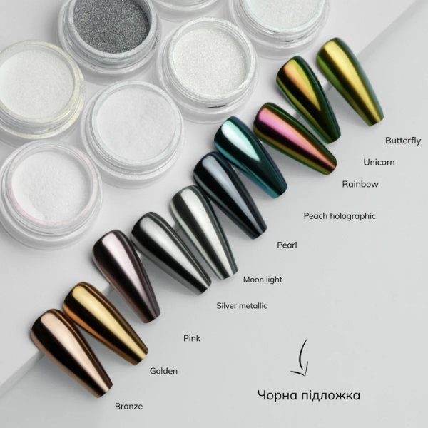 Втирка GA&MA Mirror Powder Peach Holographic - пич голографик, 0,3 г