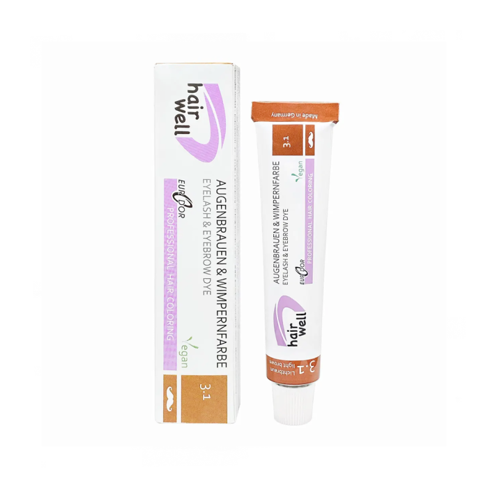 Hair Well фарба для вій та брів №3.1 - світло-коричнева (Light brown), 20 мл