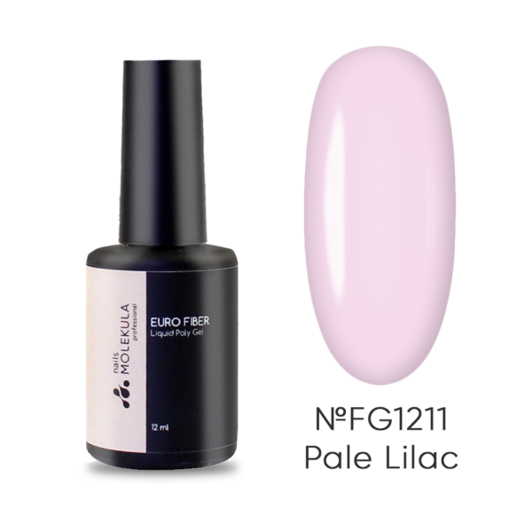 Molekula Euro Fiber Gel FG1211 Pale Lilac - жидкий полигель, бледно-сиреневый, 12 мл