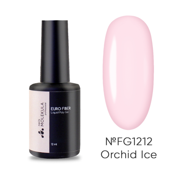 Molekula Euro Fiber Gel FG1212 Orchid Ice - жидкий полигель, холодная орхидея, 12 мл