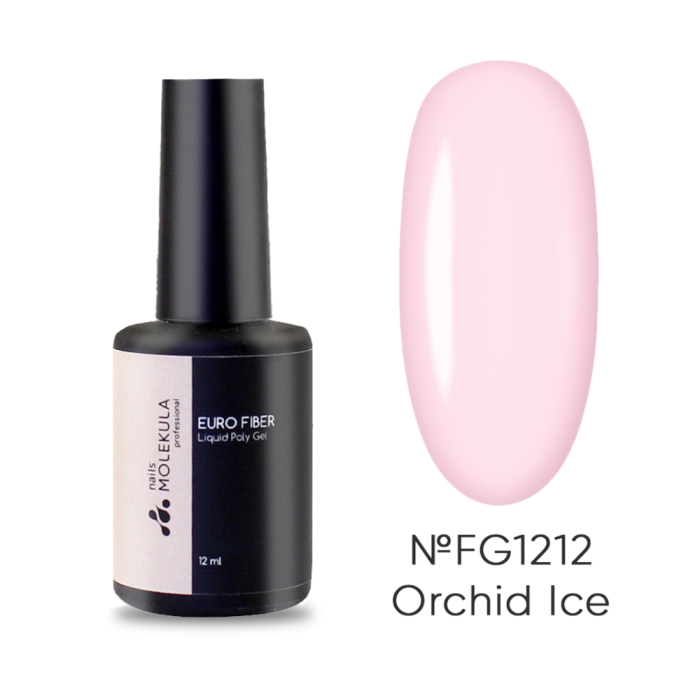 Molekula Euro Fiber Gel FG1212 Orchid Ice - жидкий полигель, холодная орхидея, 12 мл